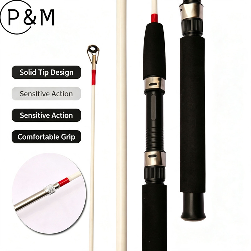 Fishing Boat Anchor - Solide glasvezel hengel, superharde 2-delige plug-in